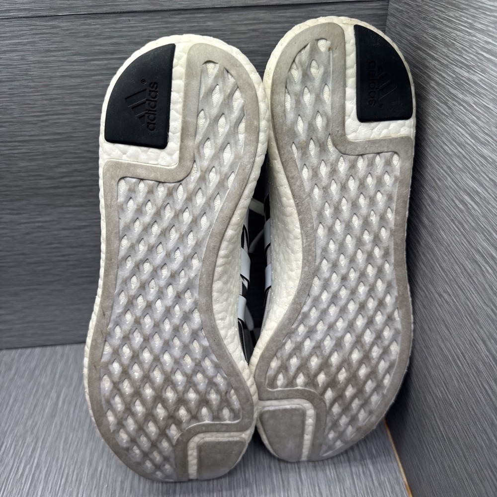 Adidas Ultra Boost ZG Knit Men's 11 Black White Optical‎ Illusion Running Shoes - Picture 5 of 9